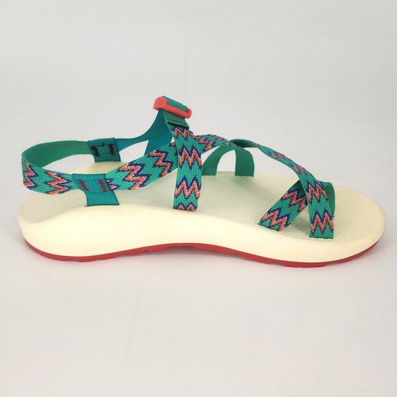 Chaco Z/1 Classic Sport Sandals Teal Zigzag Strap Men’s 13 NWOT - Picture 6 of 10